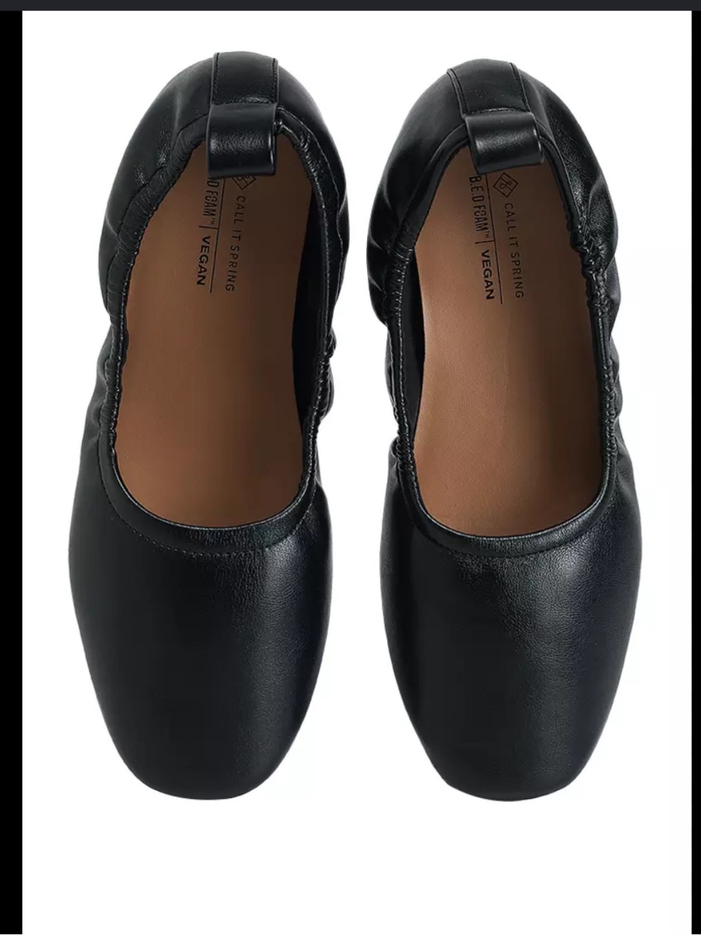 Call It Spring Black Slip-On Ballet Flats